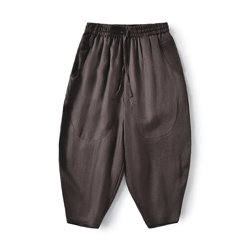 Linen pants for women with a relaxed fit and elastic waist Amarae