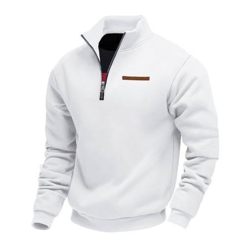 High-quality fleece jacket for men with high collar and zipper Amarae