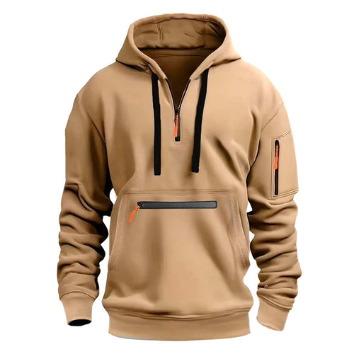 Men's practical zip hoodie with reflective details and multiple pockets Amarae