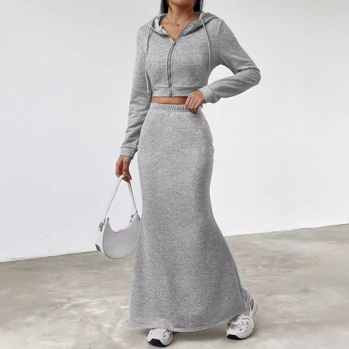 Amarae women's hoodie set and maxi skirt