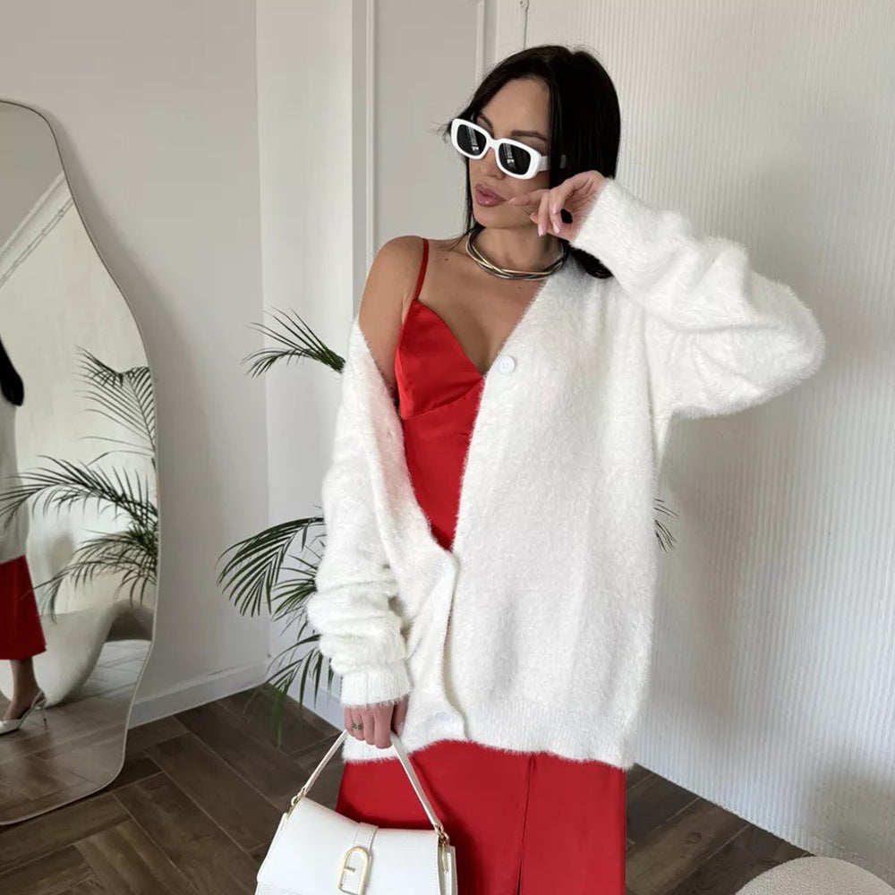 Soft knit jacket for women with an open design and soft sleeves Lune London