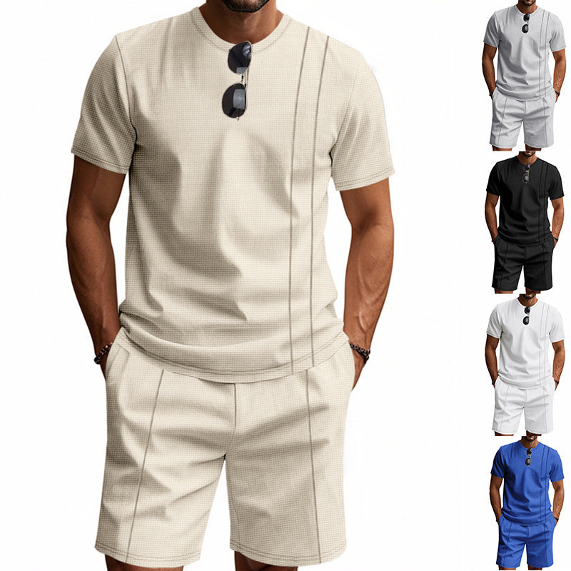 Men's short sleeve set and shorts made of breathable material Lune London