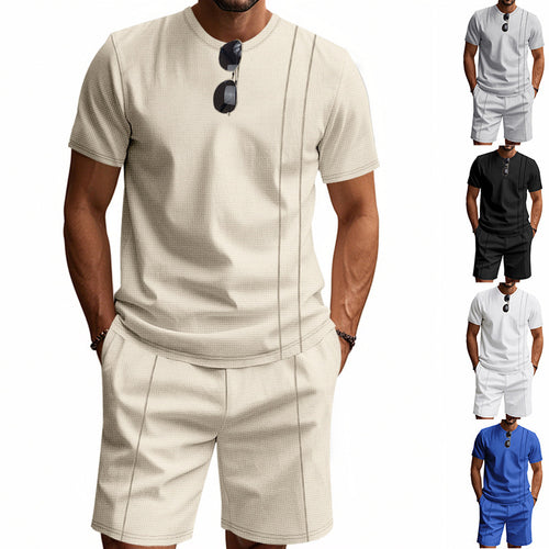 Men's short sleeve set and shorts made of breathable material Amarae