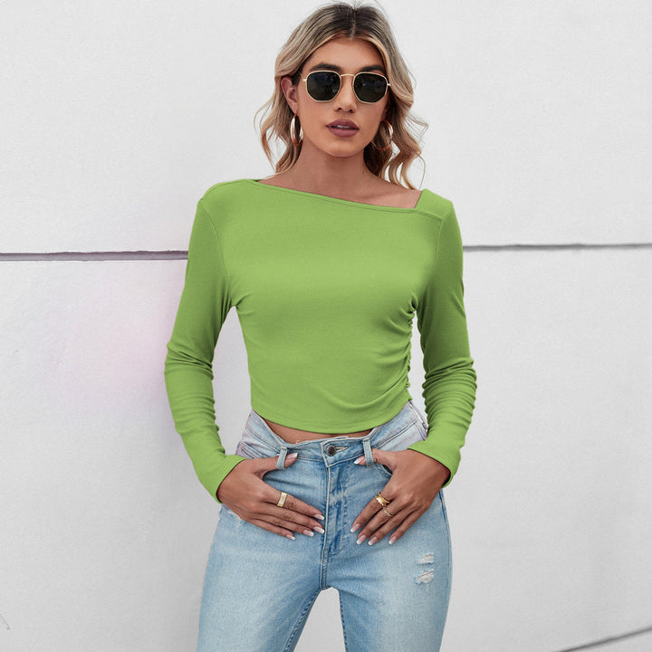 Femme crop top avec un design élégant et des détails de volants raffinés Chic & Stil