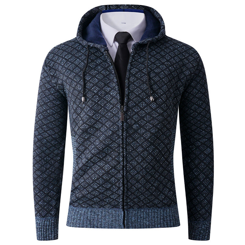 Stylish hooded jacket for men with structured pattern Lune London