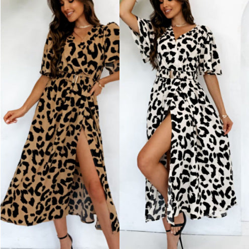 Amarae Leopard Print Maxi Dress for Women