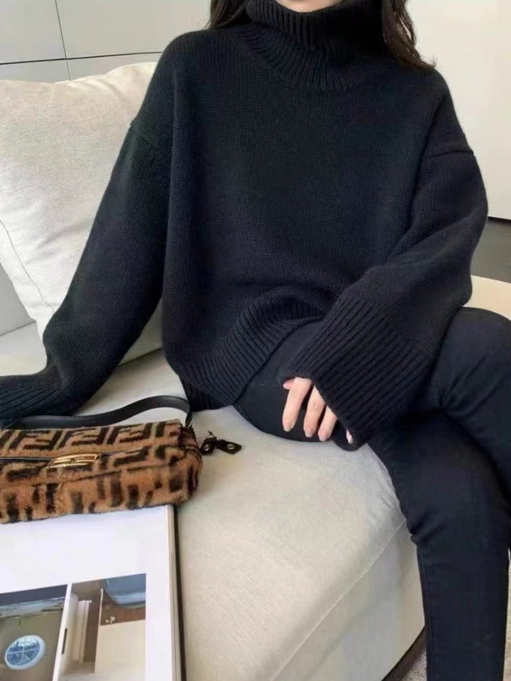 Sweater women with high collar Lune London