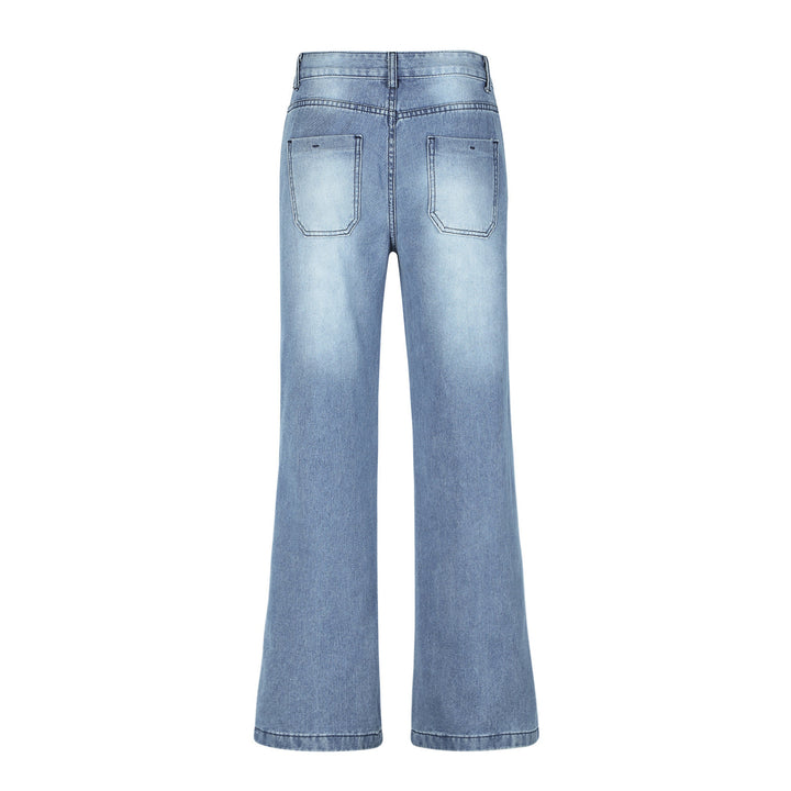 Women High-waisted wide Denim jeans in Palazzo cut Amarae