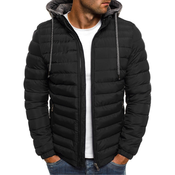 Men's quilted transition jacket with hood and practical zipper Amarae
