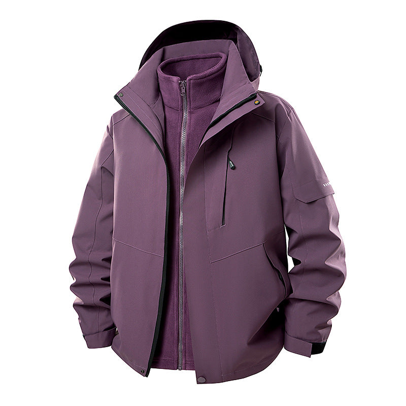 Women's double-layer softshell parka with removable fleece inner jacket Amarae