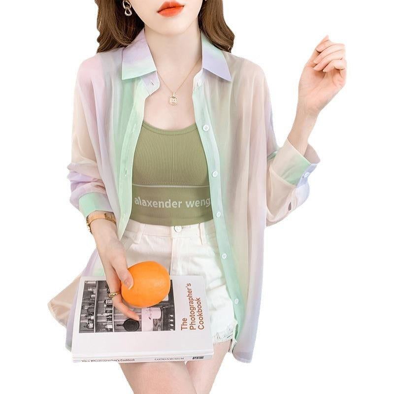 Chemisier d'overshirt aéré et coloré pour femmes Chic & Stil