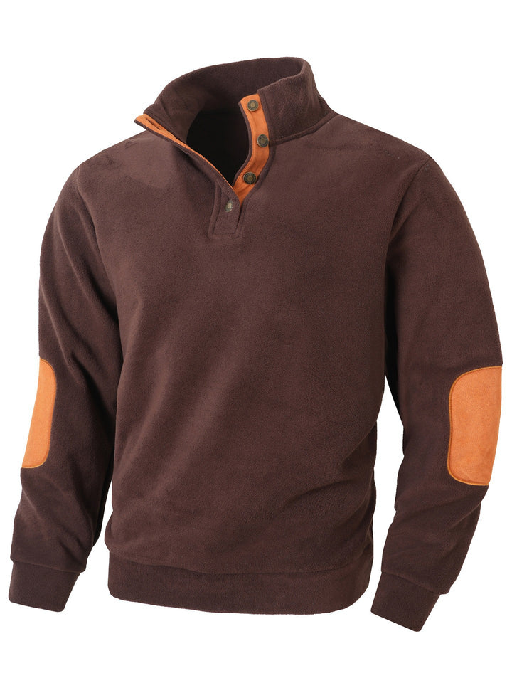 Comfortable fleece sweater for men with contrasting collar and finish Lune London