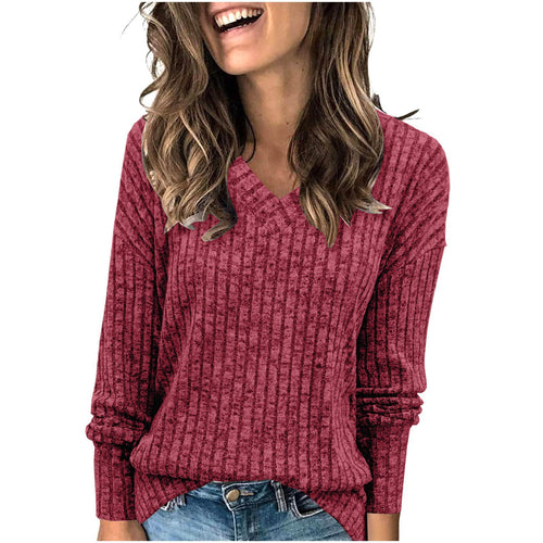 Ladies V-neck knitted sweater Amarae