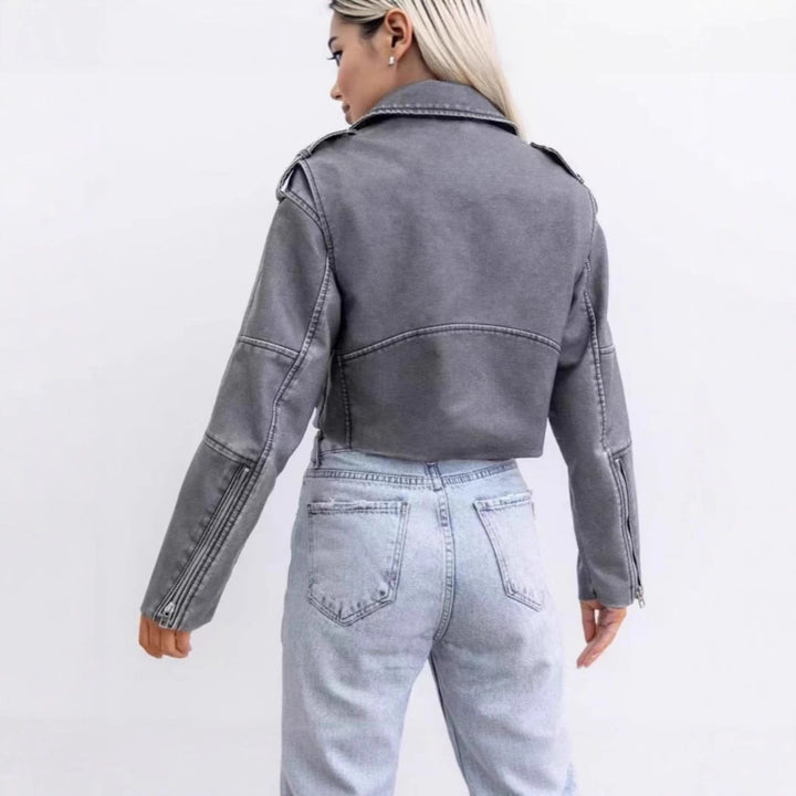 Fashion Cropped Biker Jacket for Women Lune London