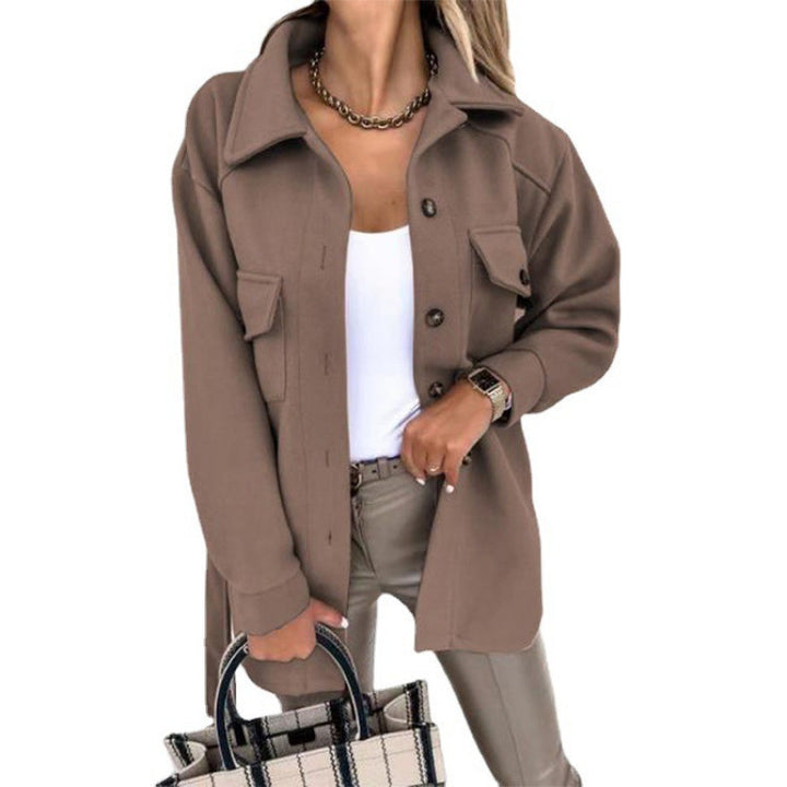 Chic and stylish ladies' oversized shirt jacket