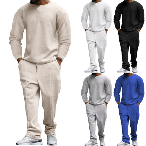 Casual set for men, textured fabric sweatshirt and jogger pants Amarae