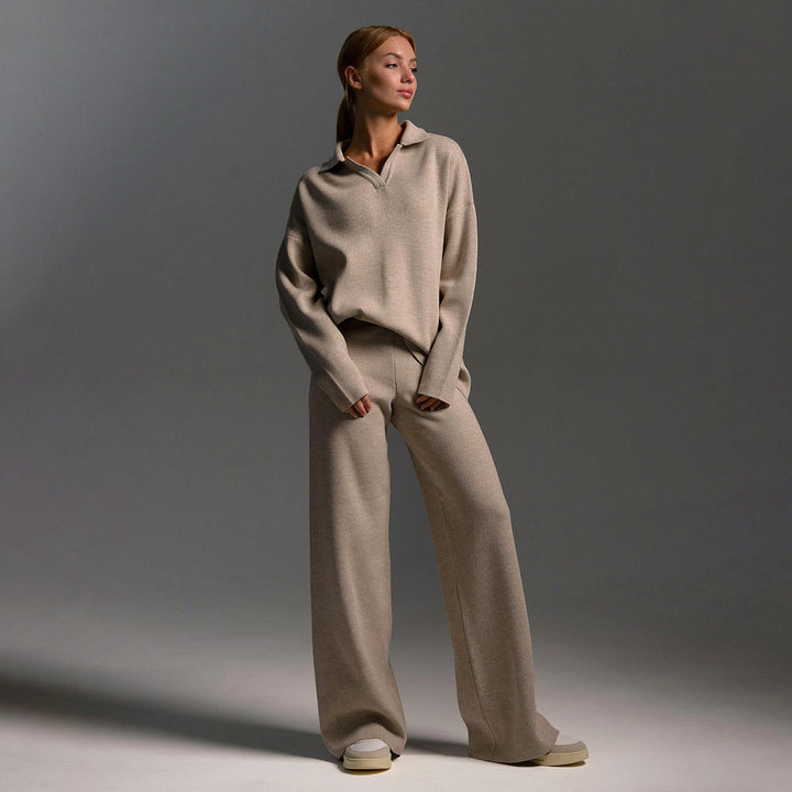 Lune London | Lounge Set with Wide Pants and Polo Shirt