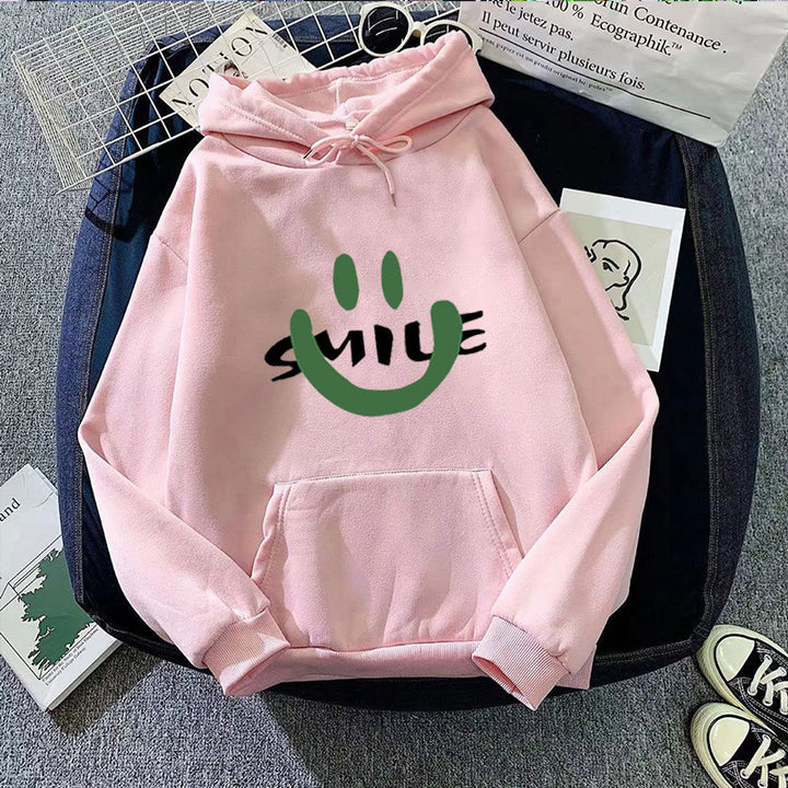 Women's Hoodie with Casual Smile Motif Chic & Stil