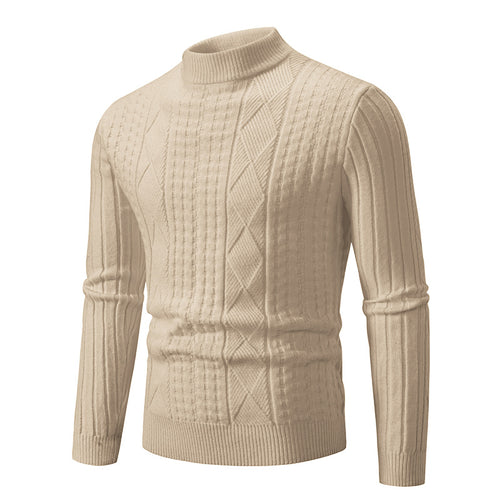 Elegant knitted sweater for men with a modern braid design Amarae