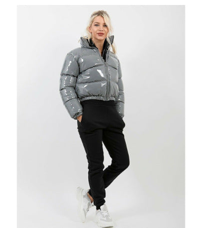 Ladies' fashion short quilted jacket with shiny finish Amarae