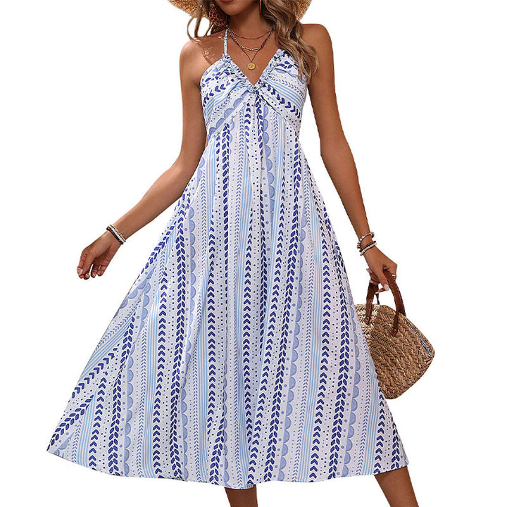 Bohemian-inspired maxi dress for women with adjustable spaghetti straps Lune London