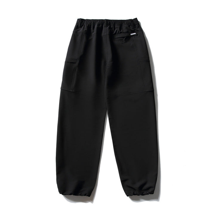 Men's Technical Cargo Casual Pants with Elastic Waistband, Knee Panels, and Zipper Pockets Amarae