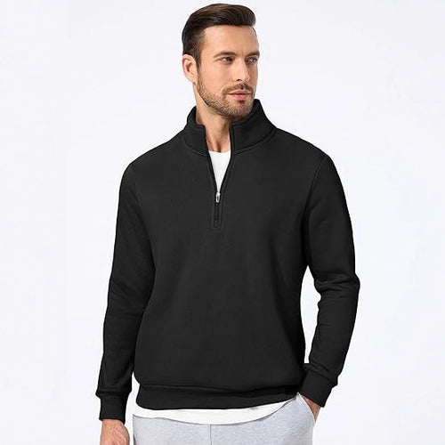 Men's sweatshirt with half zipper and modern cut Chic & Stil