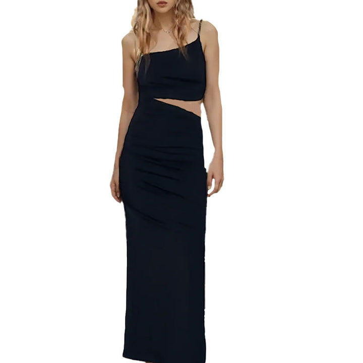 Robe maxi élégante pour femmes avec découpes, design asymétrique et fronces Chic & Stil