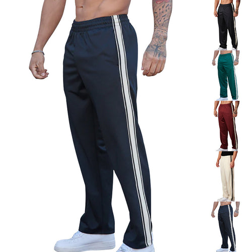 Pantalon de sport respirant pour homme avec poches latérales et bandes décoratives Amarae
