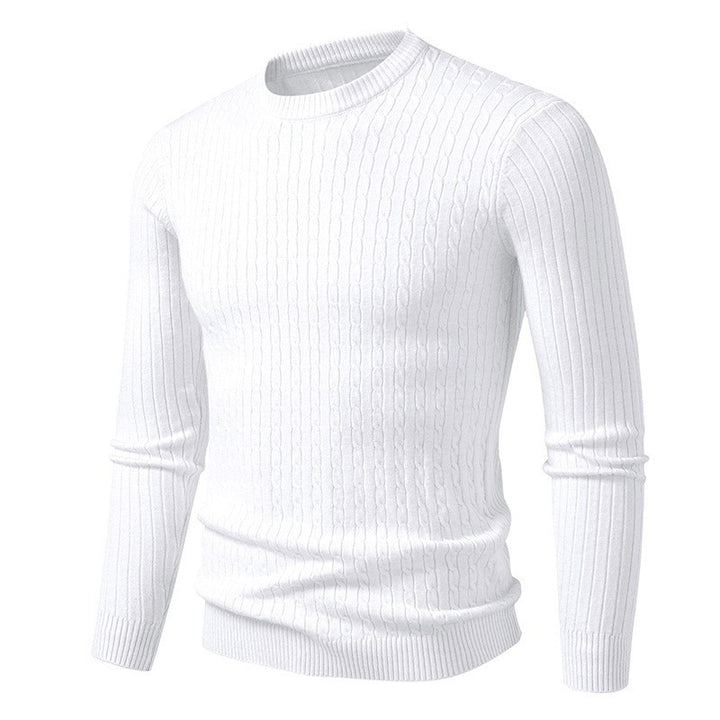 Thick knit sweater for men with elegant braid pattern Lune London