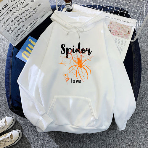 Women's hoodie with creative spider design Chic & Stil