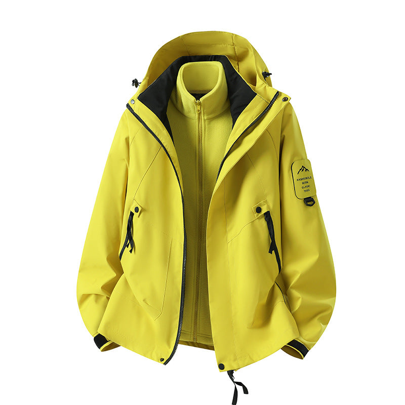 Men's Two-in-One Weather Protection Jacket with Removable Padded Vest and Adjustable Hood Amarae