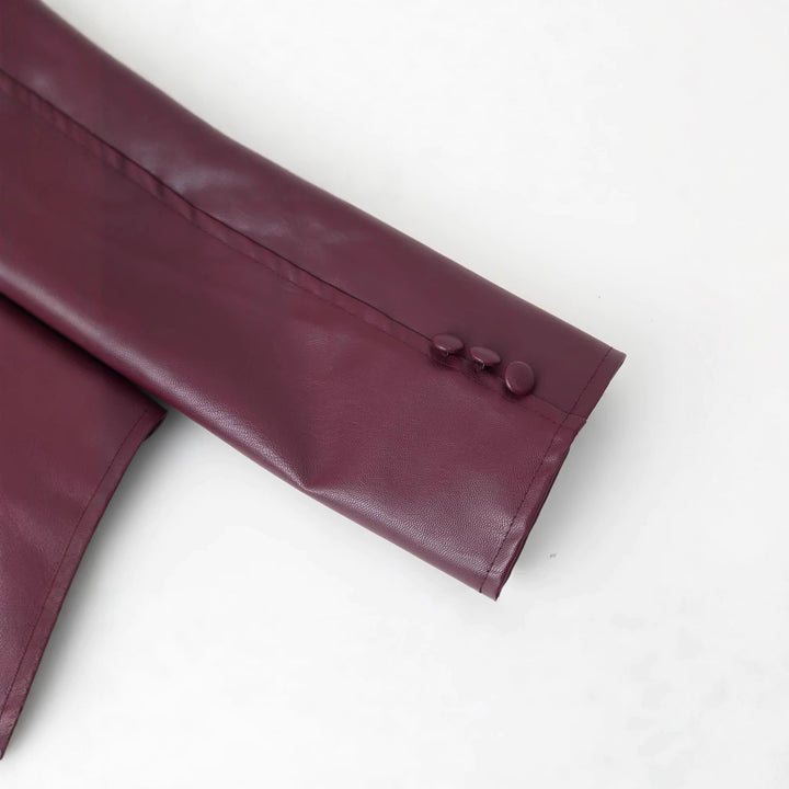 Veste en simili cuir pour femmes avec ceinture stylée Chic & Stil