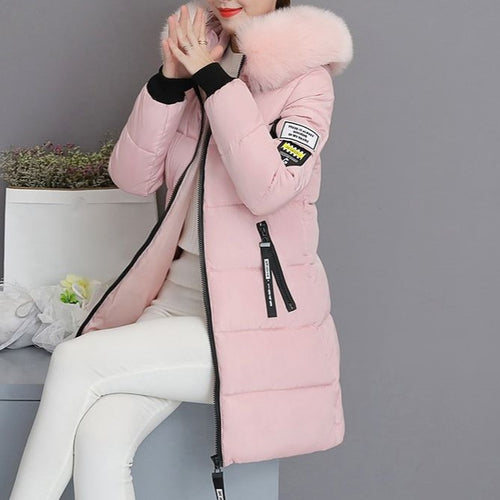 Veste matelassée à manches longues pour femmes avec col en fausse fourrure amovible Chic & Stil
