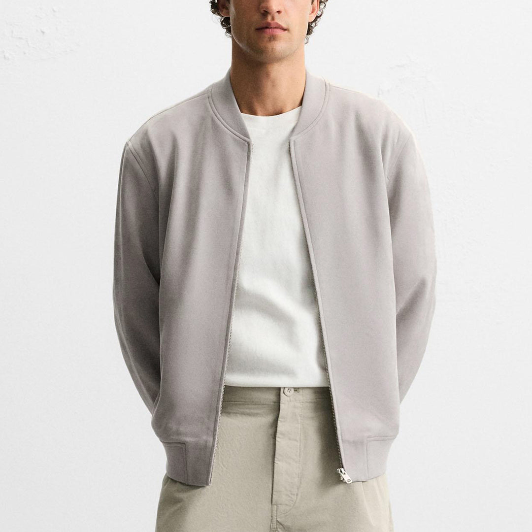 Men's suede bomber jacket with fine structure Amarae