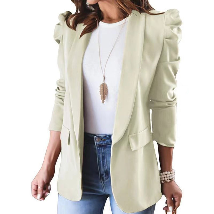 Fashion jacket for women with integrated puff sleeves and practical pockets Lune London
