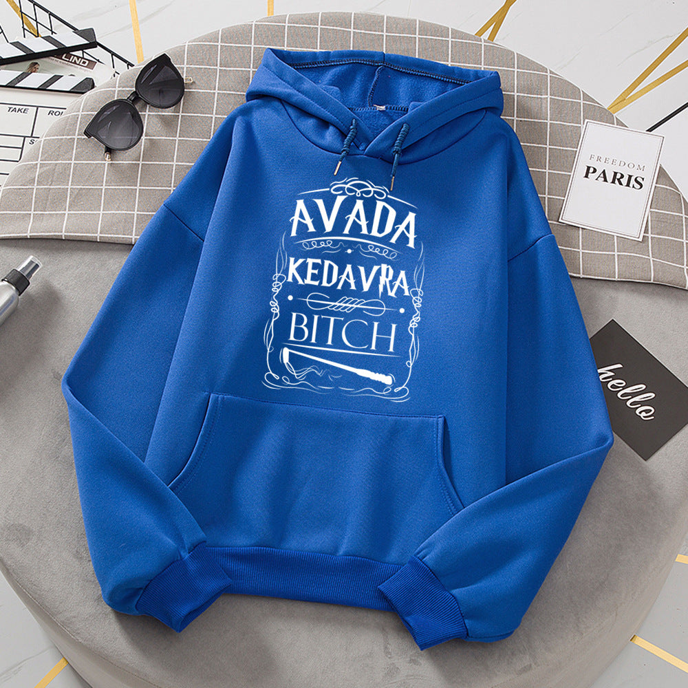 Women's hoodie with creative lettering Chic & Style