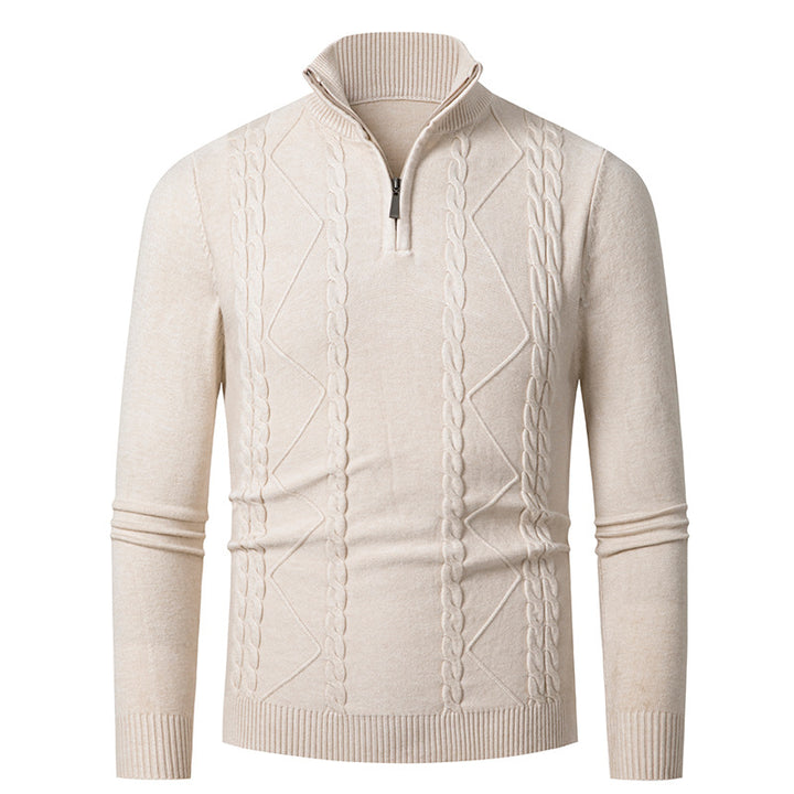 Men's knit sweater with zip closure trendy Lune London