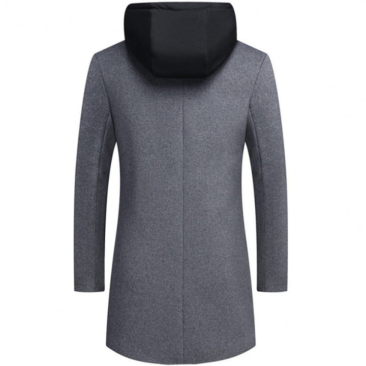 Stylish men's jacket with removable hood and quilted lining Lune London