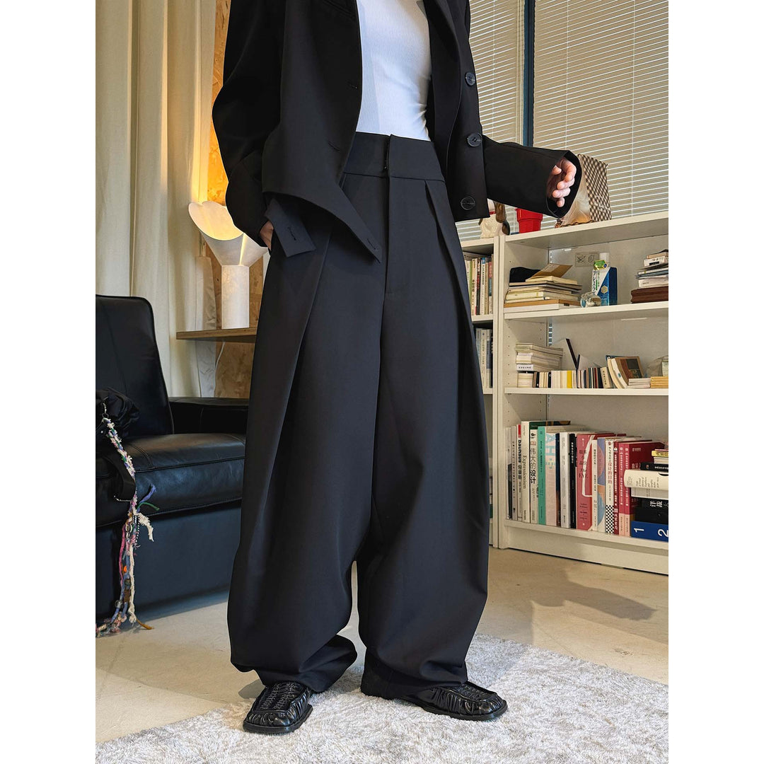 Women's Boxy Blazer with Oversized Sleeves and High-Waist Balloon Pants Set Amarae