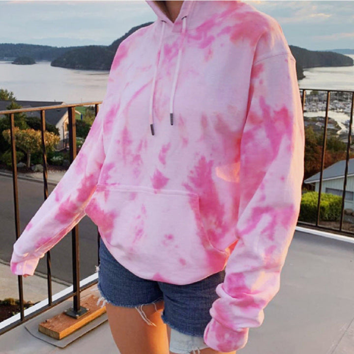 Ladies Hoodie Made Of Cozy Material with Batik Design Lune London