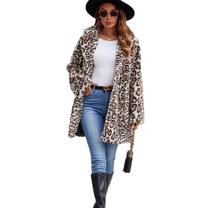 Ladies Fashionable Leopard Fur Coat Amarae