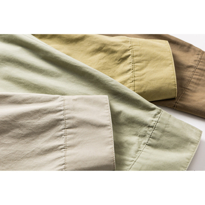 Men's Loose Oversized Shirt made of Cotton Twill with Spread Collar and Relaxed Fit Amarae
