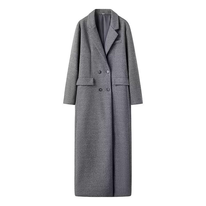 Elegant wool coat for women with double button and loose fit Lune London