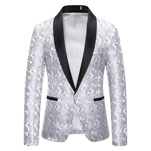 Elegant tuxedo blazer for men with luxurious paisley pattern Amarae