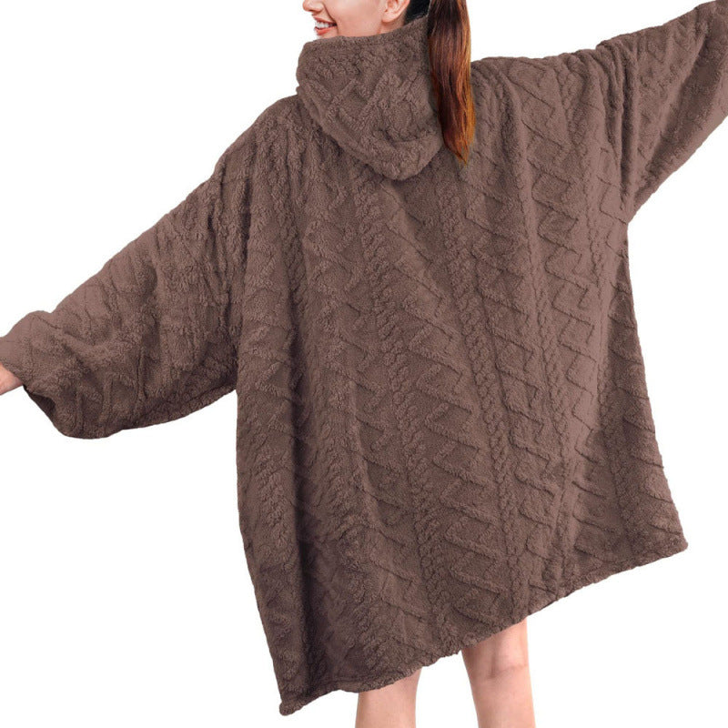 Women's plush hoodie with practical pockets Lune London