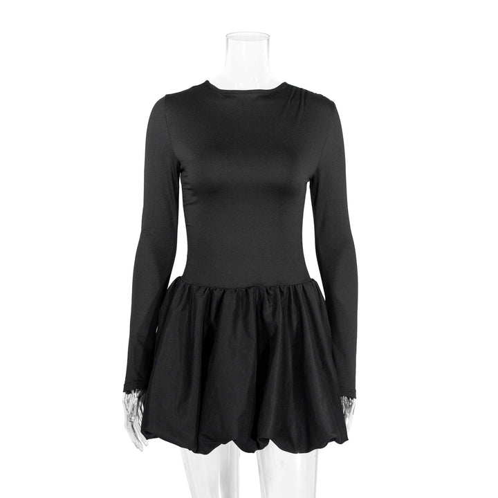 Women’s figure-flattering dress with long sleeves and gathered hem Lune London