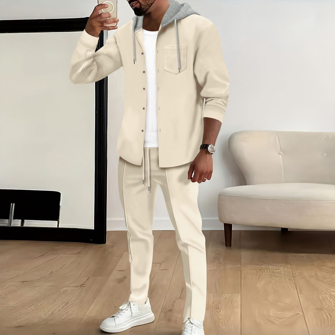 Elegant leisure set for men with hooded top and practical pockets Lune London