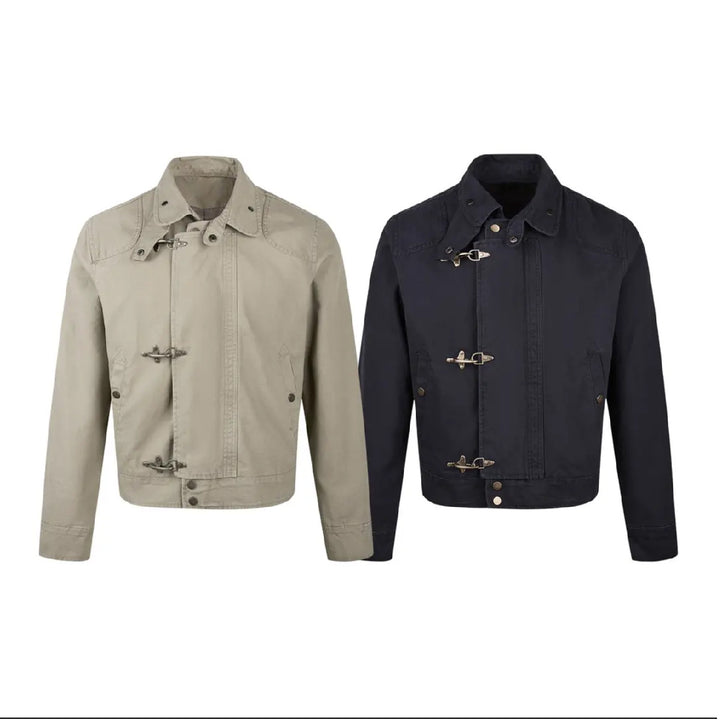Trendy short jacket for men with innovative loops and a practical stand collar Lune London
