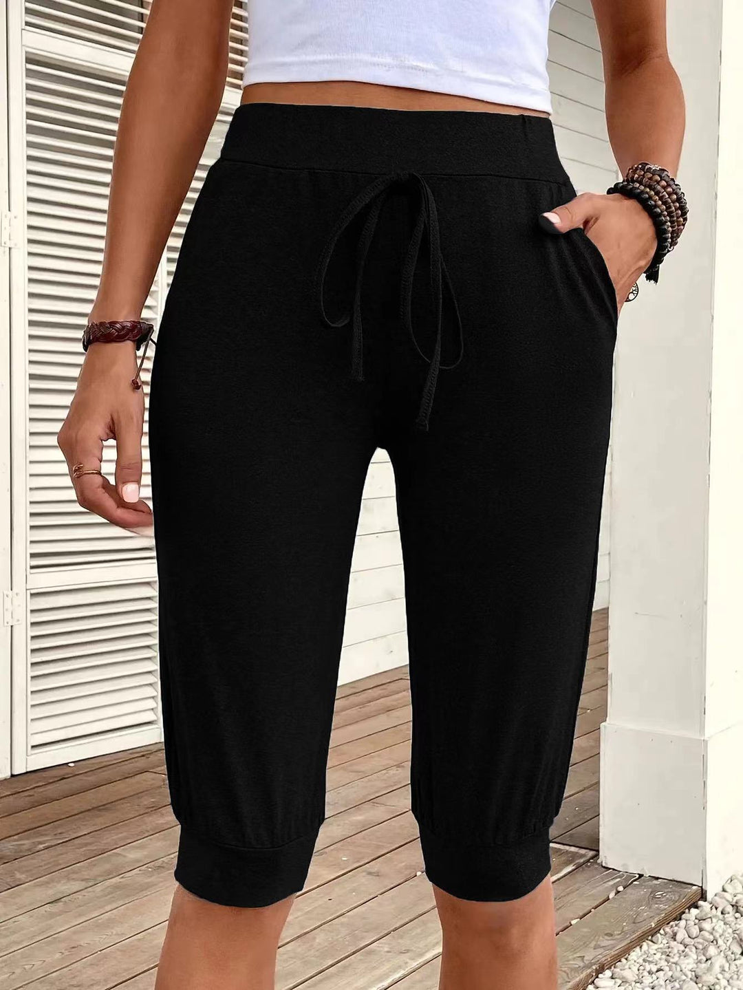 Hooded shorts for ladies with drawstring Lune London